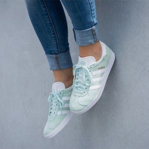 mint green adidas gazelle